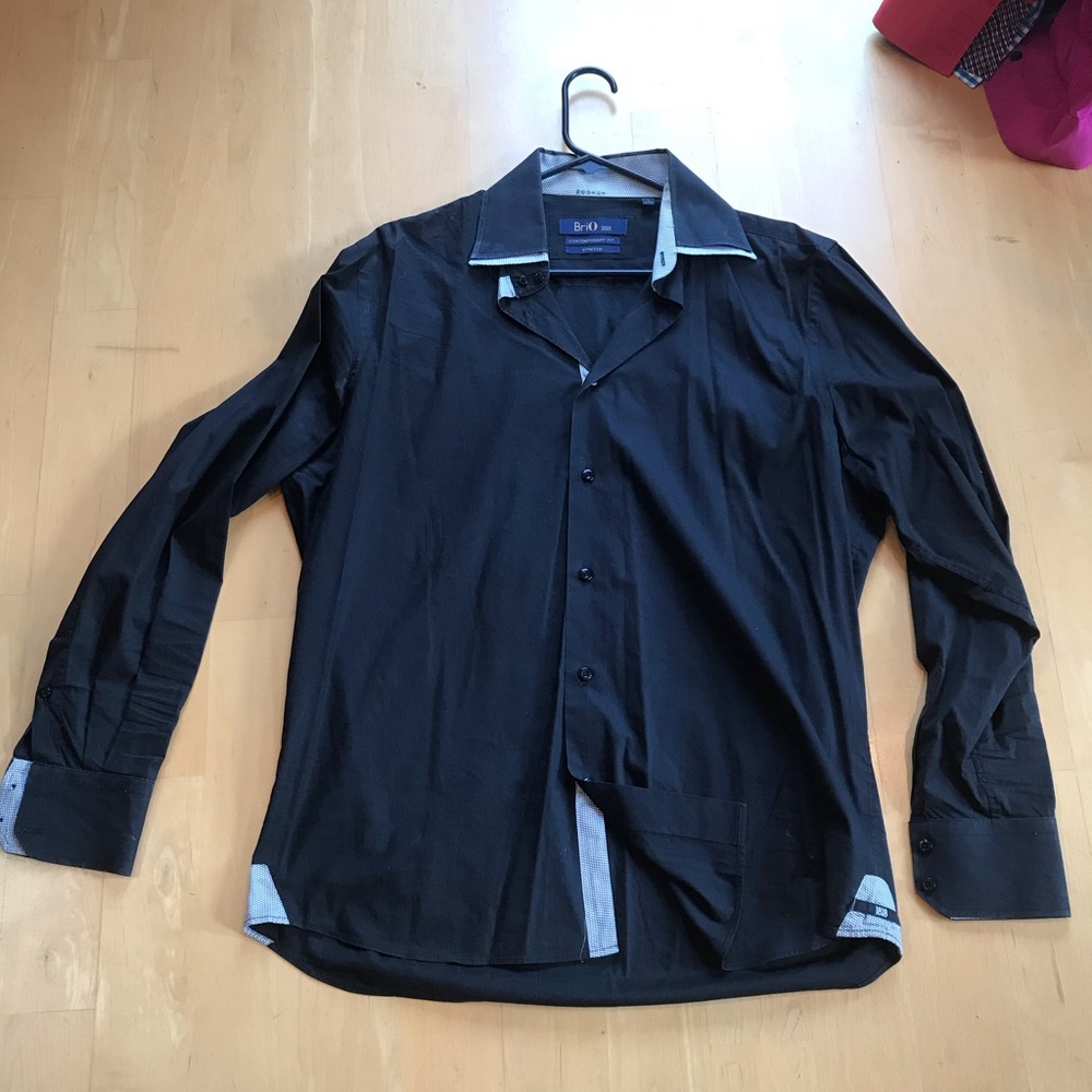 Brio Button Down Dress Shirt Large